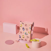 Cubierta para agenda Candy Stripper — Random Dog & Cat (Pink) — A6 Tamaño Original — foto 4