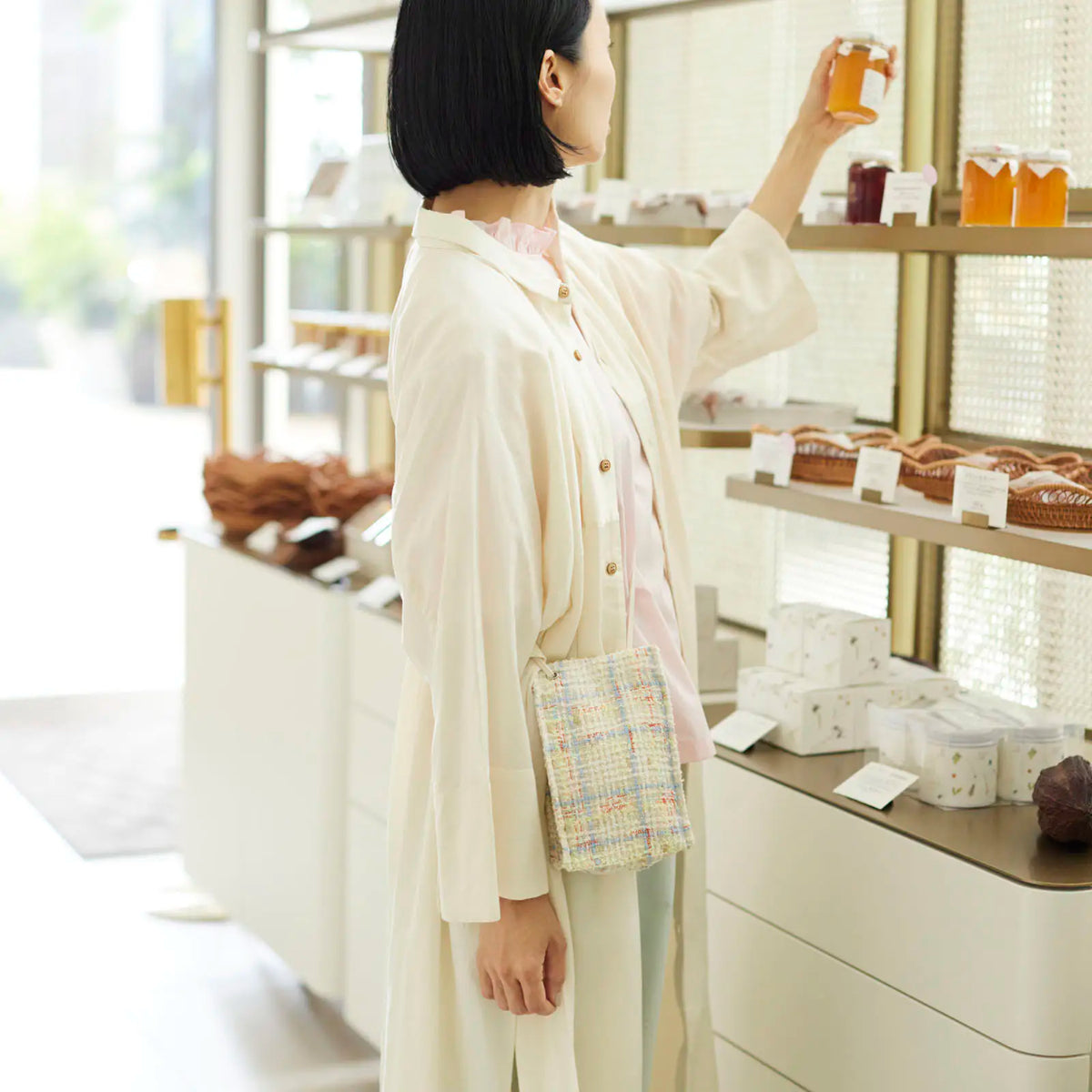 Organizador Iwate Home Spun — Sherbet Tweed — Drawer Pouch Dangle — foto 4