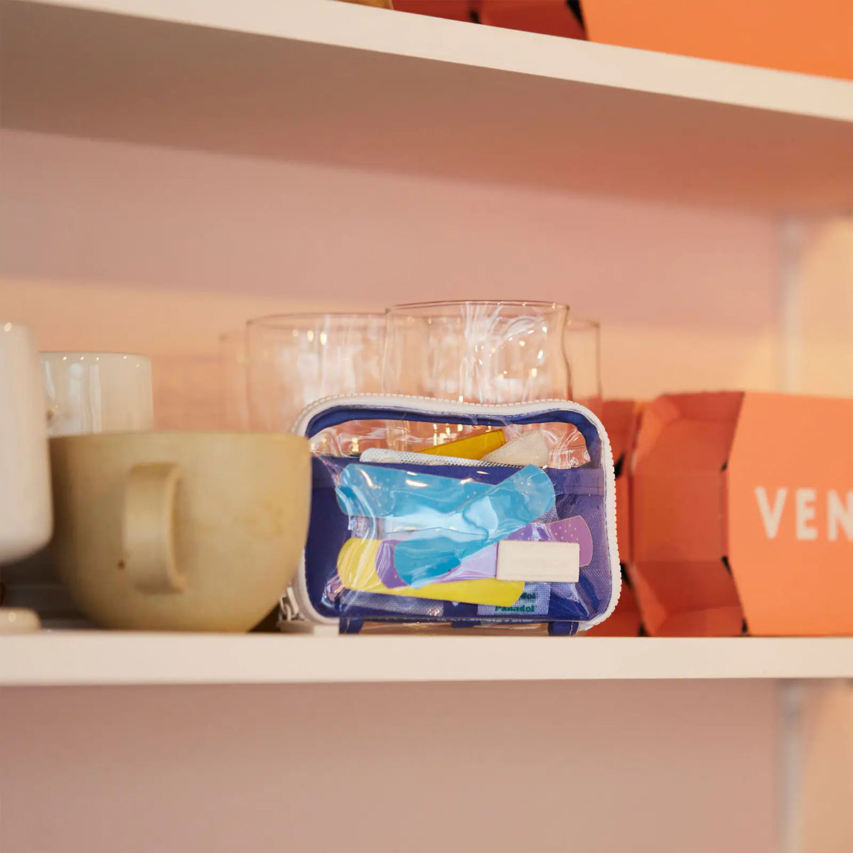 Organizador Clear Blue — Drawer Pouch Pocket — foto 6