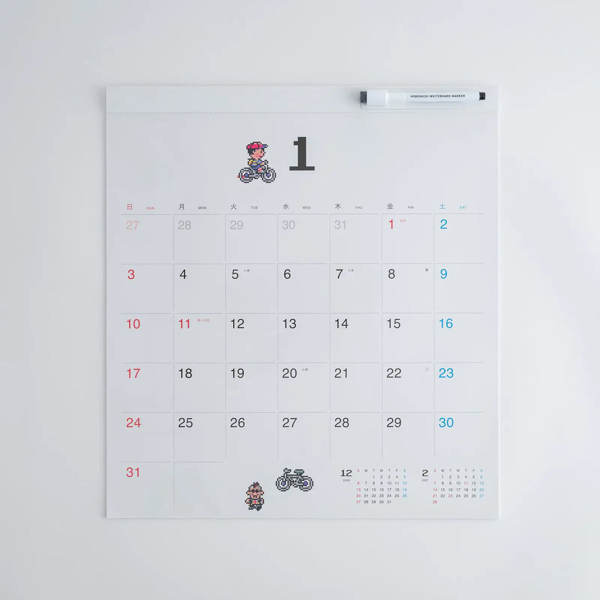 Calendario Pizarra Hobonichi 2027 MOTHER — Tamaño completo / Escritorio — foto 1
