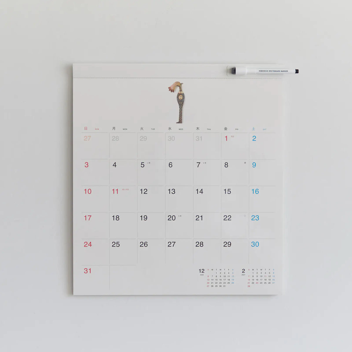 Calendario Pizarra Hobonichi 2027 - Tamaño Completo — foto 1
