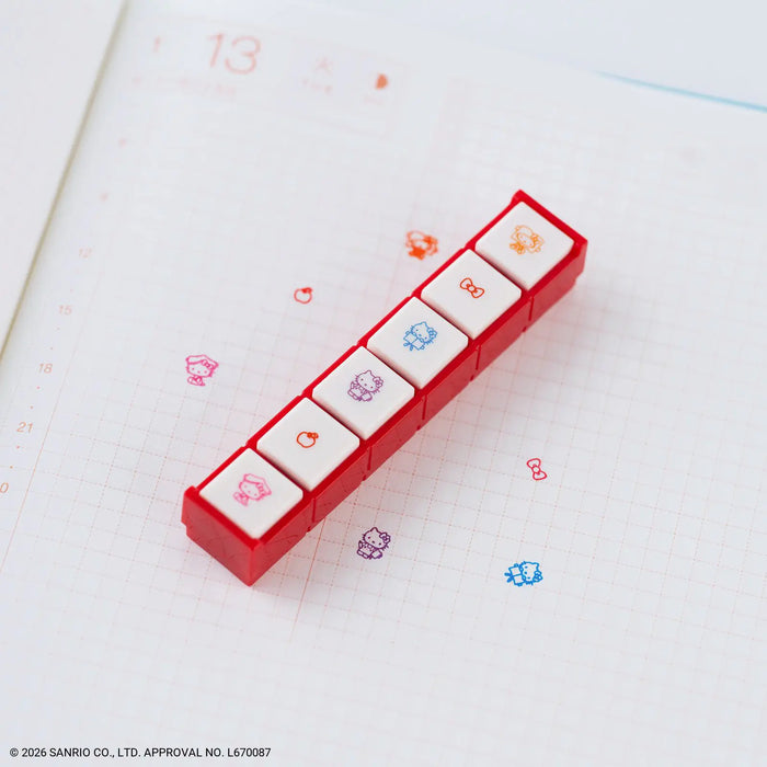 Sello de botón Pochitto6 Hello Kitty — Kodomo no Kao x Hobonichi Techo — foto 1