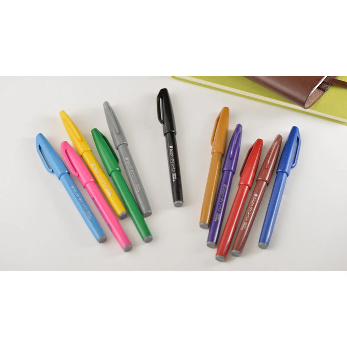 Papelería y accesorios Pentel — Brush-Touch Felt Tip Pen 0.7～1.5ｍｍ — 0.7-1.5mm — foto 1