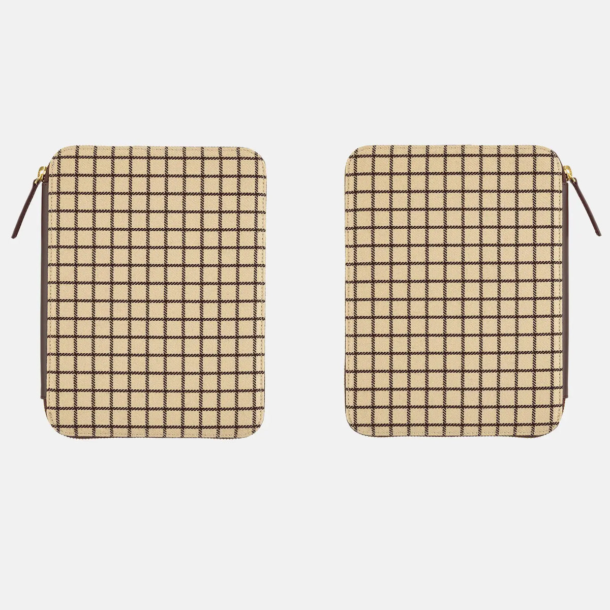 Cubierta para agenda Taut Zipped (Café au Lait Plaid) — A5 Cousin Size — foto 4