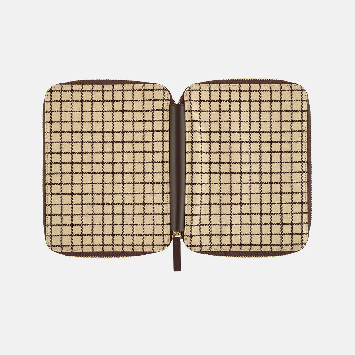Cubierta para agenda Taut Zipped (Café au Lait Plaid) — A5 Cousin Size — foto 5