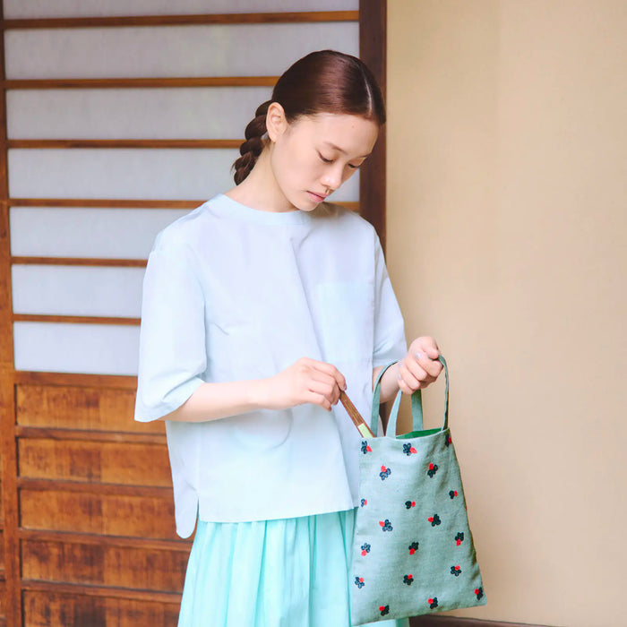Bolsa de mano minä perhonen x Hobonichi - light berry (Green) — foto 2