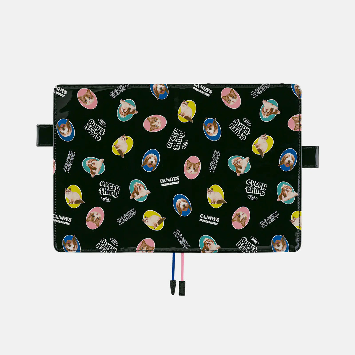 Cubierta para agenda Candy Stripper — Random Dog & Cat (Black) — A5 Cousin Size — foto 6