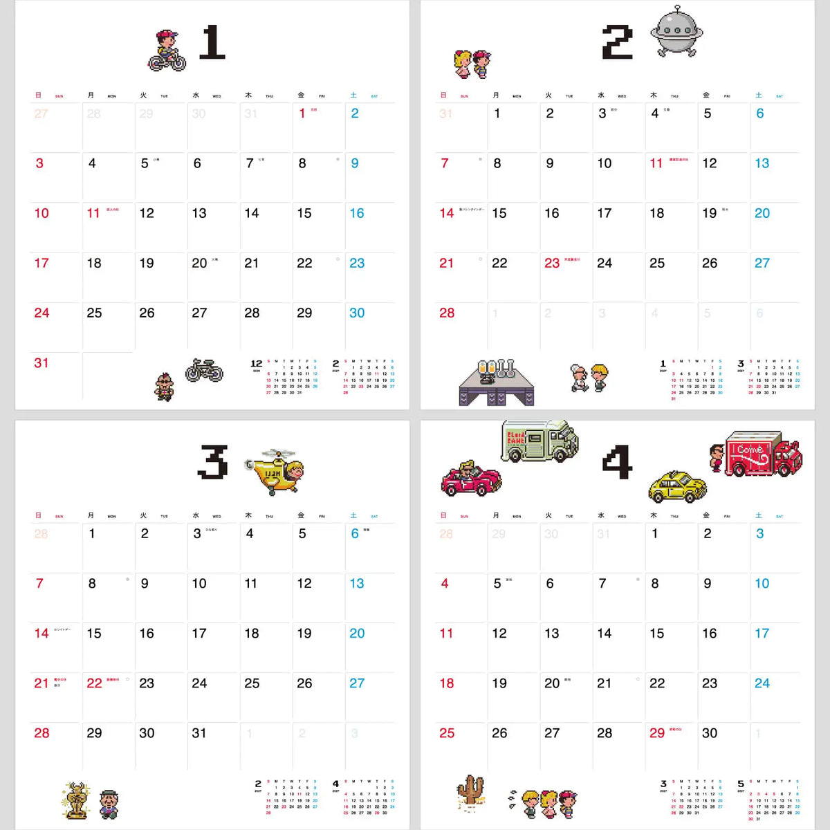 Calendario Pizarra Hobonichi 2027 MOTHER — Tamaño completo / Escritorio — foto 3