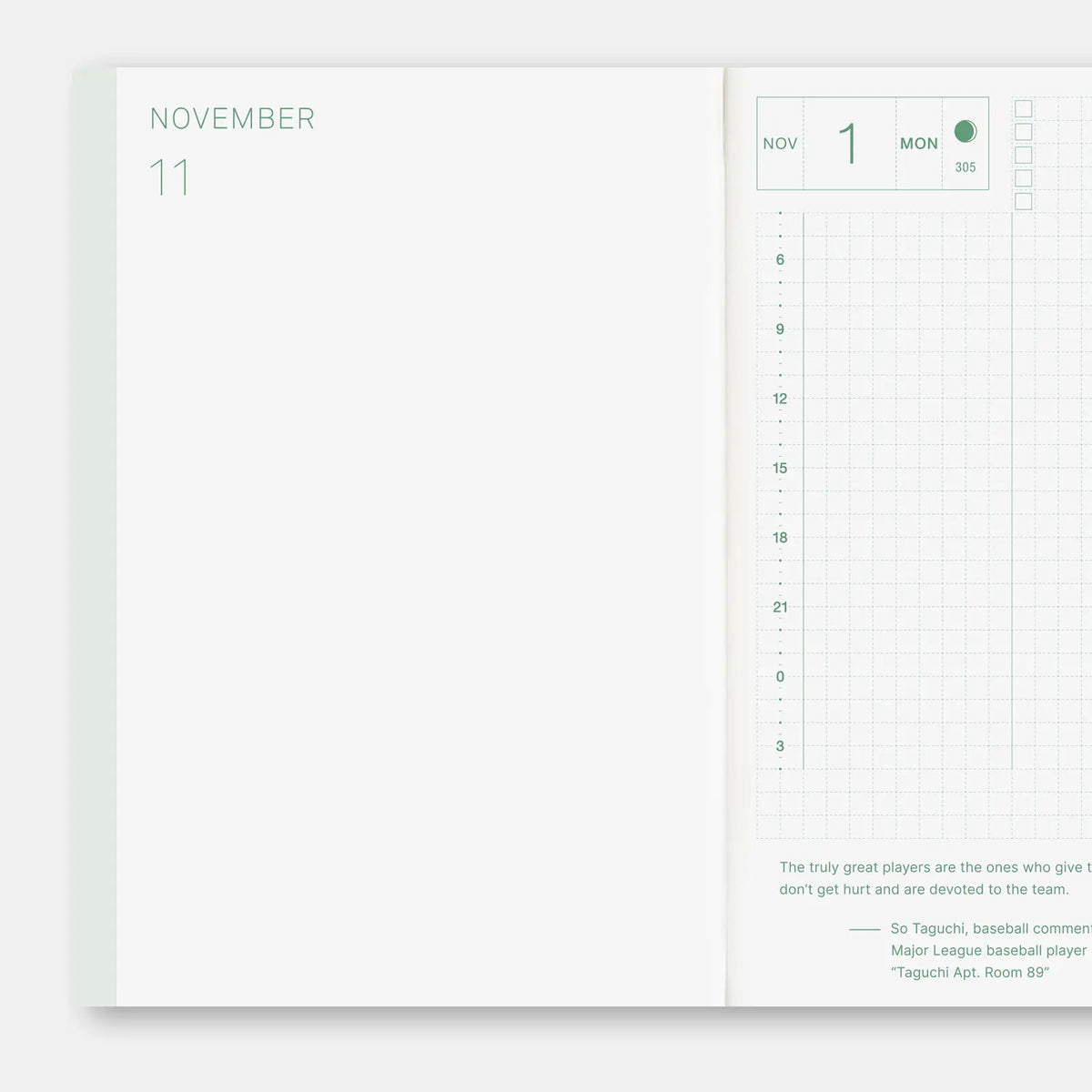 Agenda Hobonichi Techo 2027 Inglés Libro Original — Tamaño A6 / Diario / Inicio en enero / Semana desde lunes — foto 3
