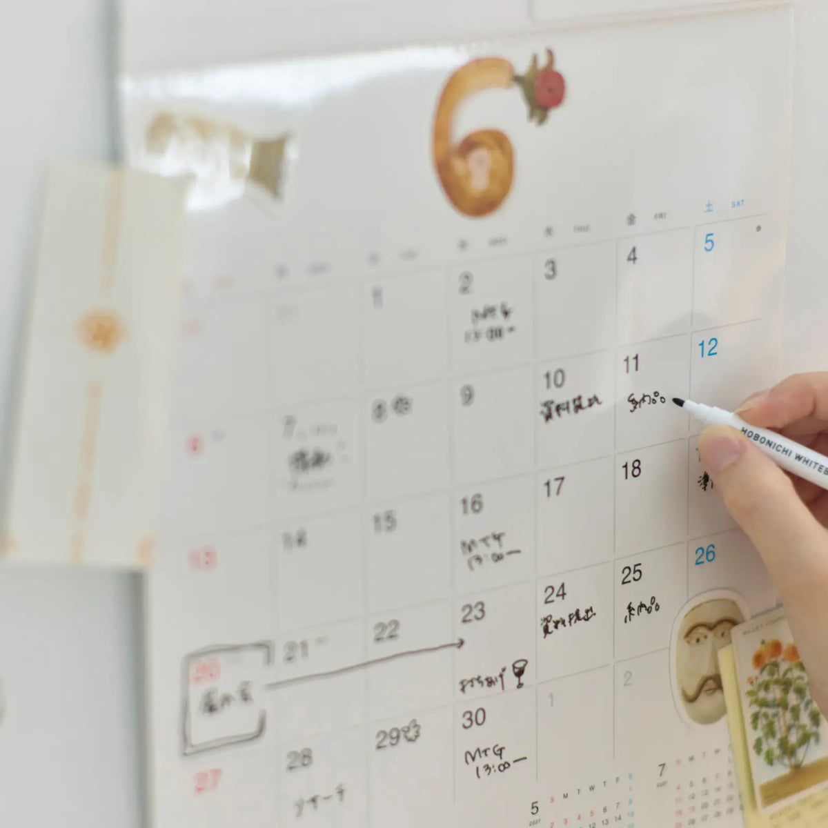 Hobonichi Whiteboard Calendar 2027 - Mediano — foto 3