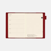 Cubierta de cuero para agenda Hobonichi 5-Year Techo grande (Rojo) - Tamaño A5 — foto 6