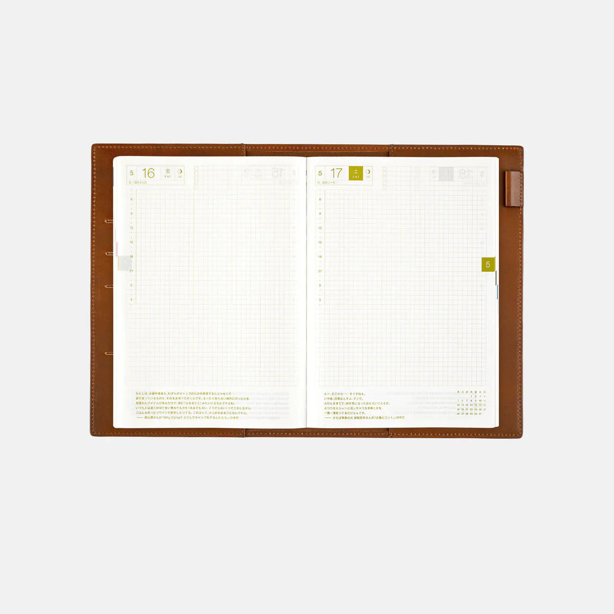 Cubierta para agenda Leather — Taut (Brown) — A5 Cousin Size — foto 7