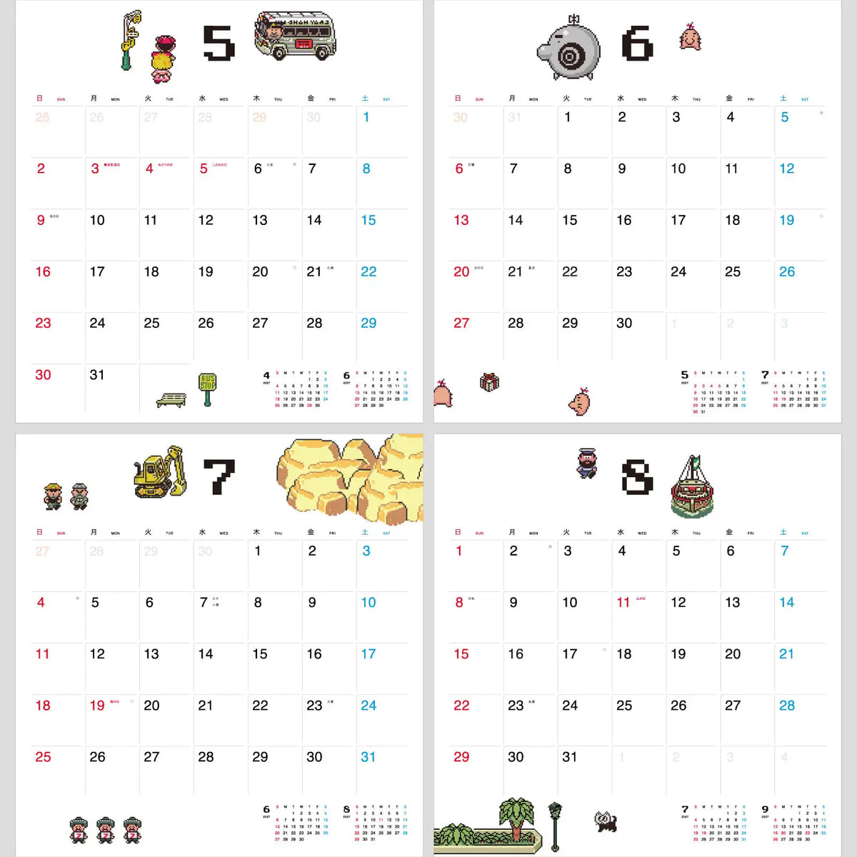 Calendario Pizarra Hobonichi 2027 MOTHER — Tamaño completo / Escritorio — foto 4