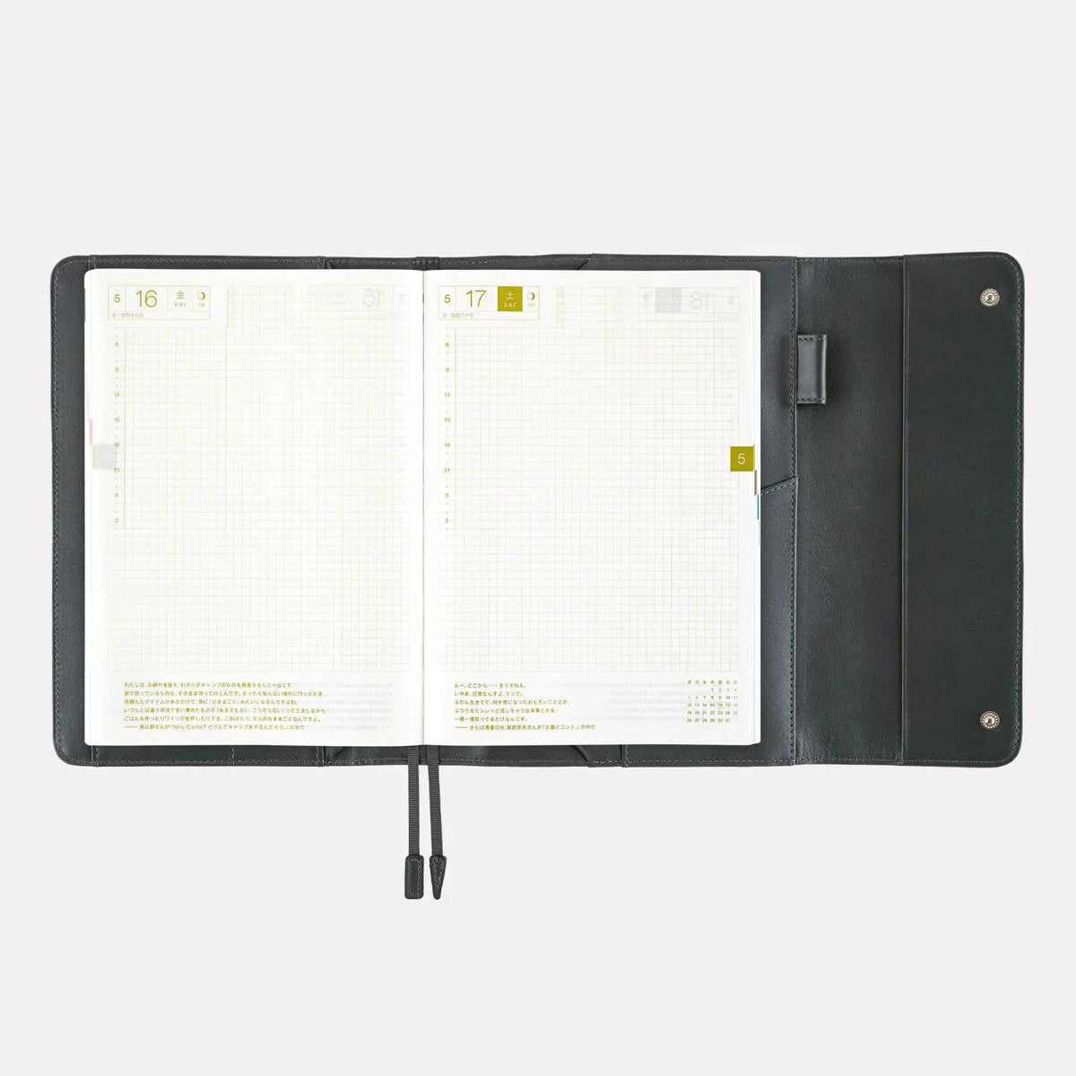 Cubierta para agenda Leather - Charcoal Gray - A5 Cousin Size — foto 7