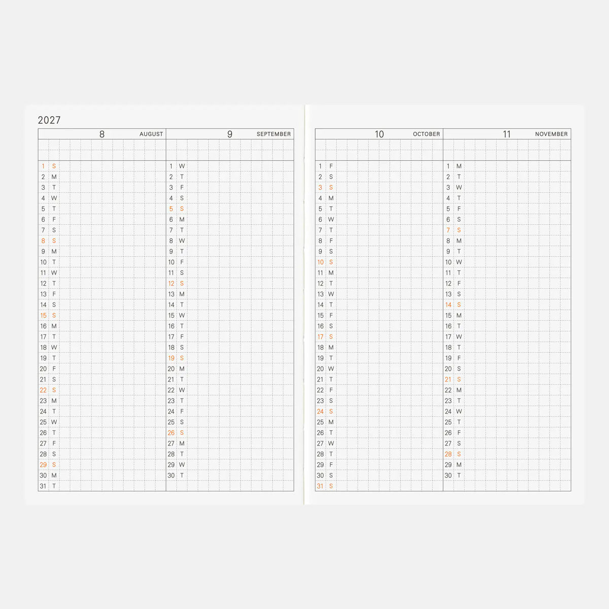 Agenda Hobonichi Techo 2027 Inglés — foto 4