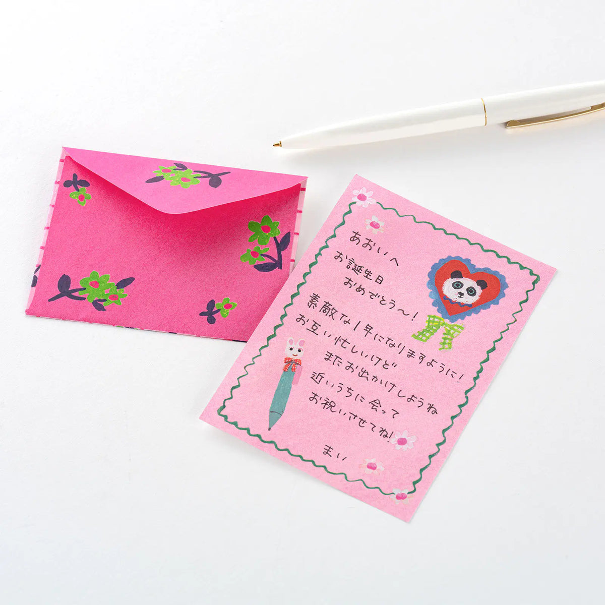 Papelería y accesorios Yumi Kitagishi — Conjunto de Cartas Miniatura del Gato Blanco — foto 5