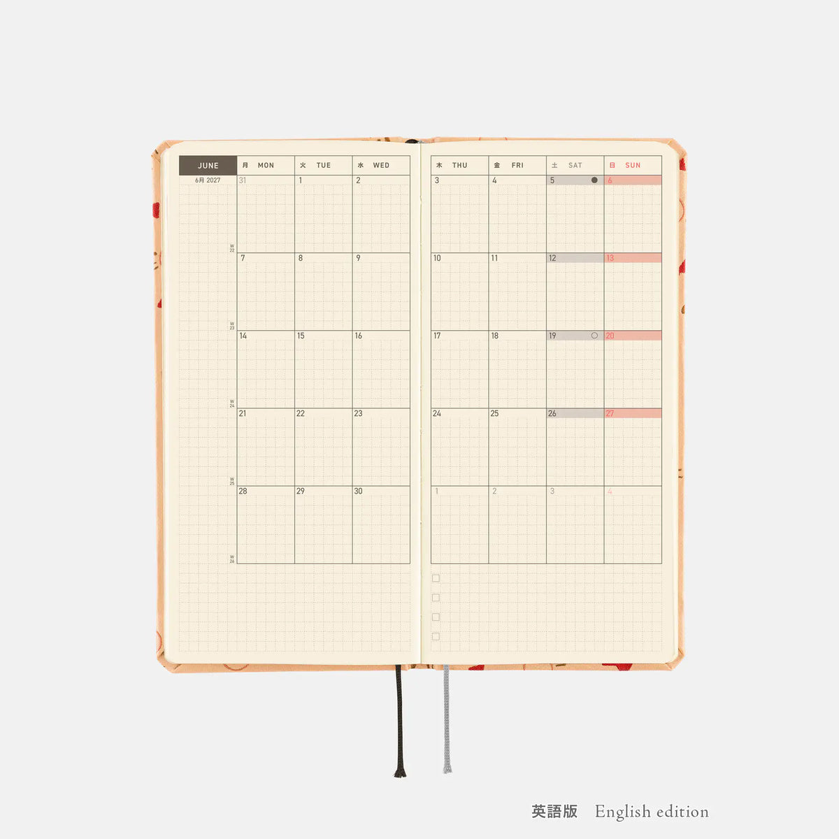 Agenda MOTHER — Mr. Saturn Pattern — Semanales Hobonichi Techo — foto 7