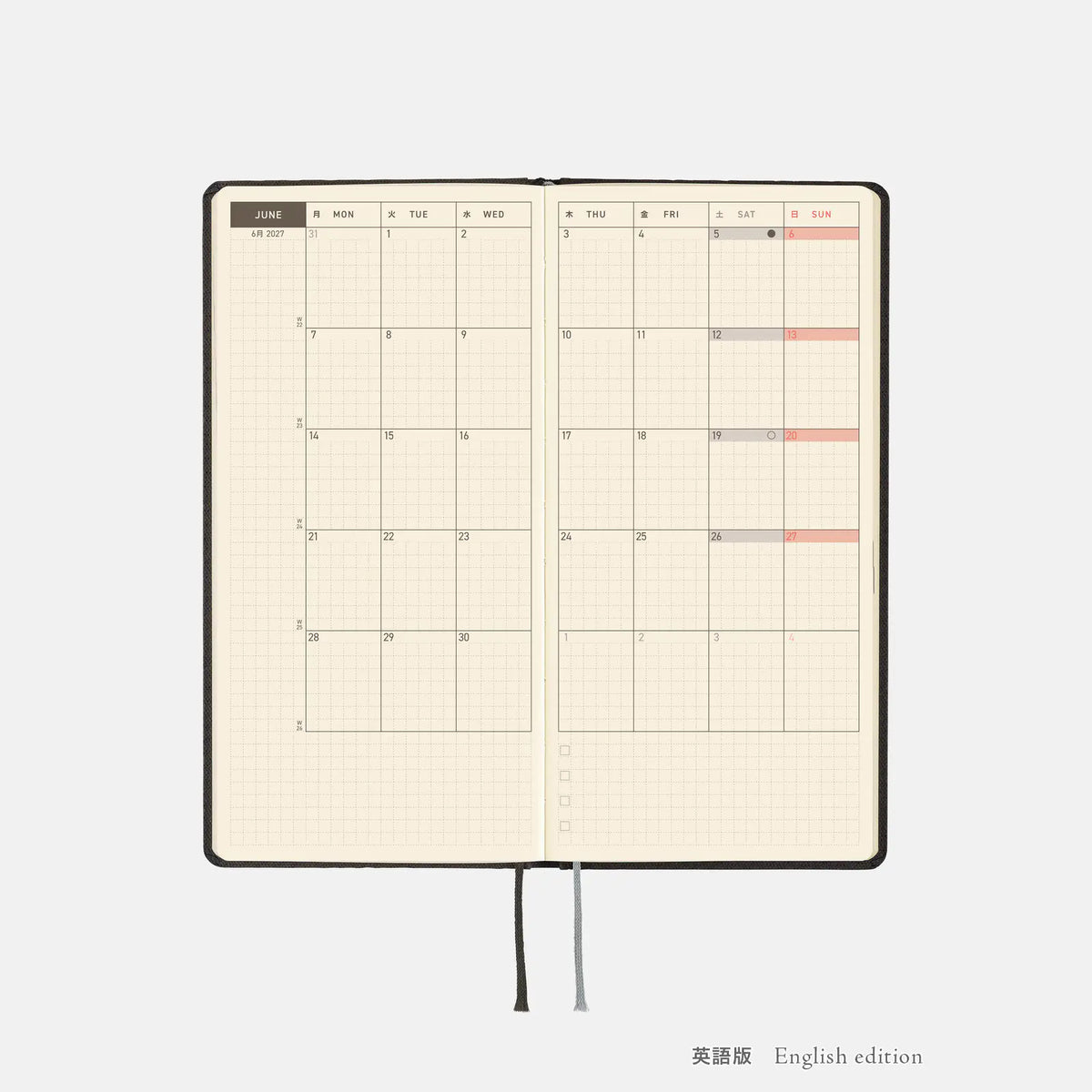 Agenda Paper Series — Black Argyle — Weeks Hardcover Book — foto 7