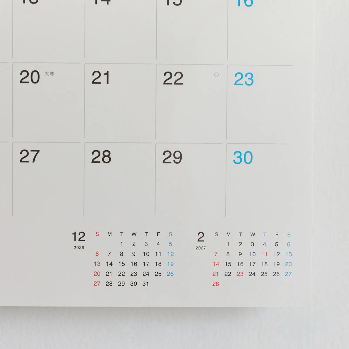 Hobonichi Whiteboard Calendar 2027 - Mediano — foto 7