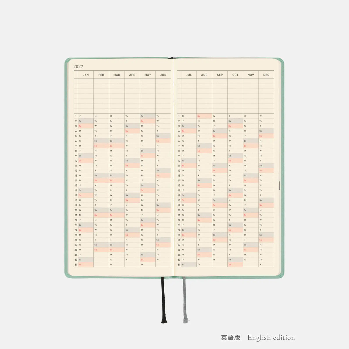 Agenda Paper Series — Frosty Jade — Weeks Hardcover Book — foto 9