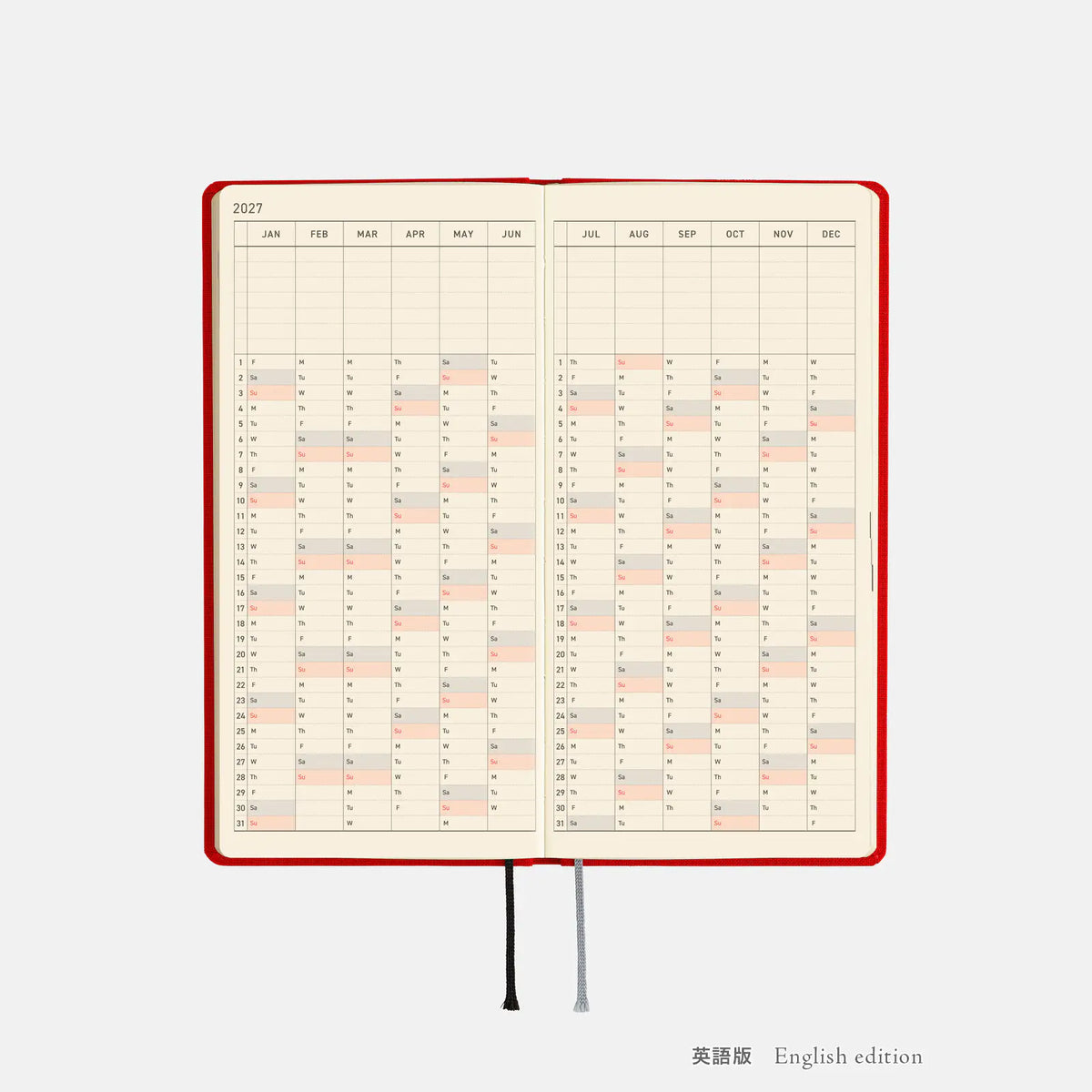 Agenda Colors — Poppy Red — Weeks Mega Hardcover Book — foto 9