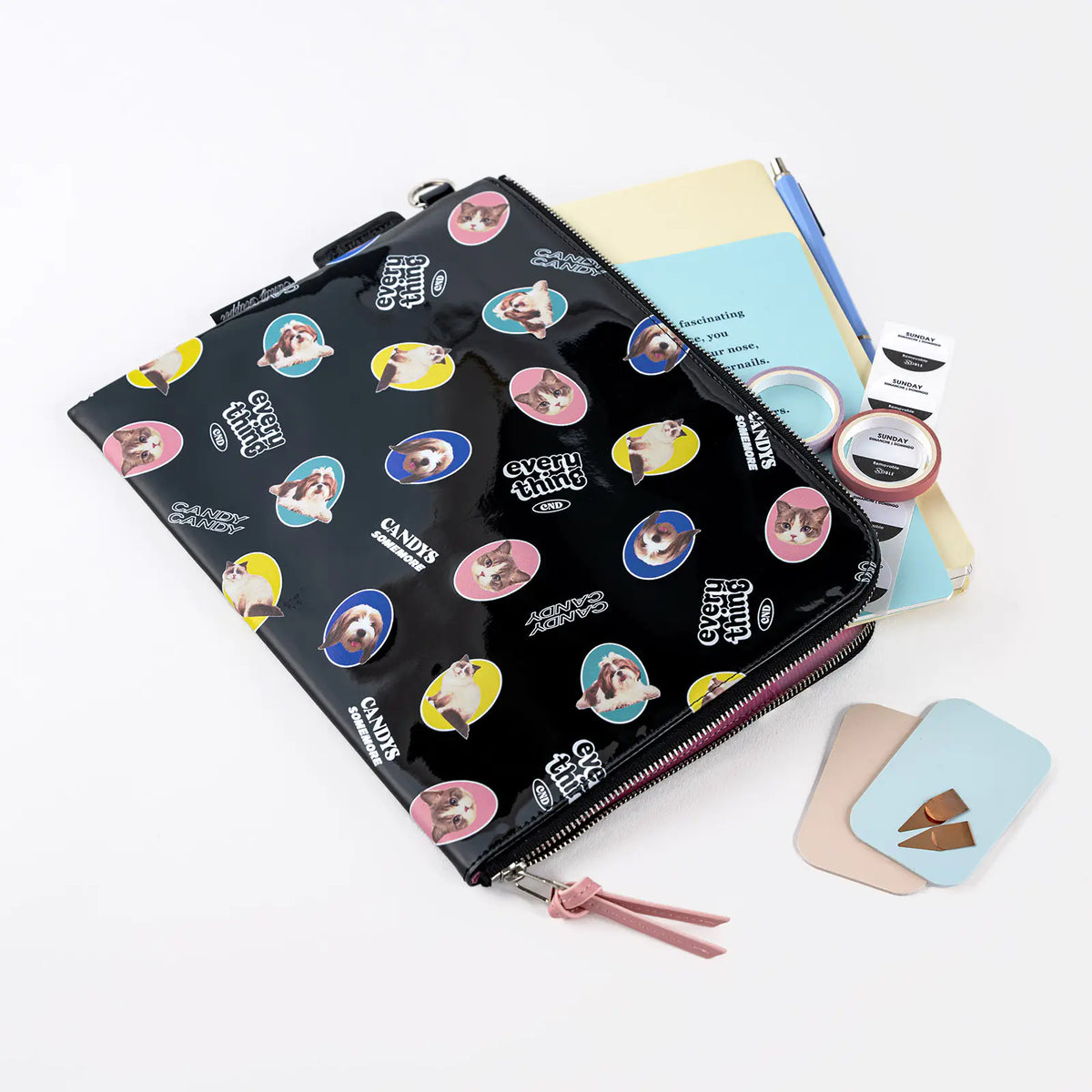 Papelería y accesorios Candy Stripper — Funda plana aleatoria perro y gato para A6 / A5 — foto 9