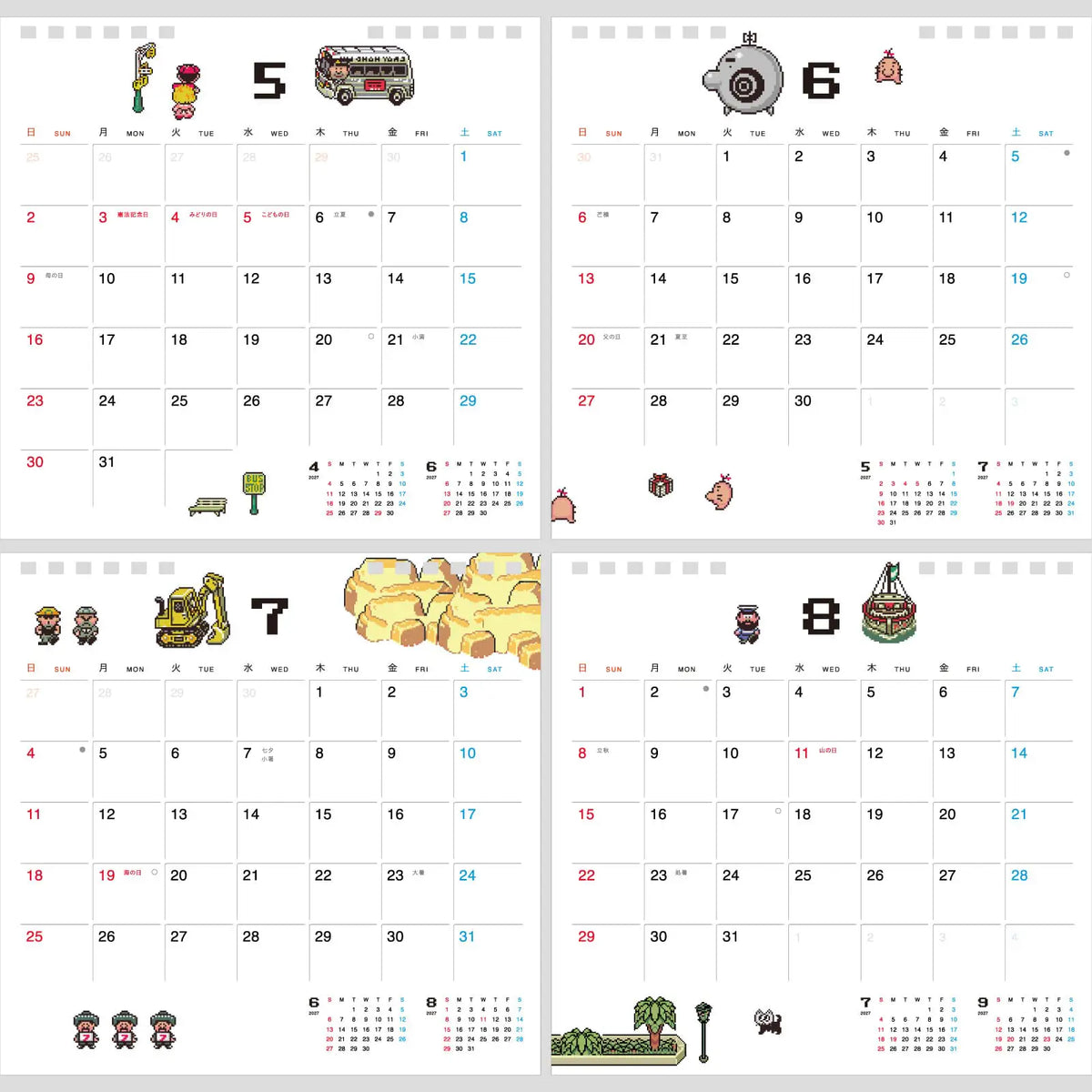 Calendario Pizarra Hobonichi 2027 MOTHER — Tamaño completo / Escritorio — foto 10